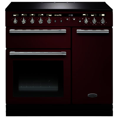 Rangemaster Hi-LITE 90 Induction Hob Range Cooker Cranberry